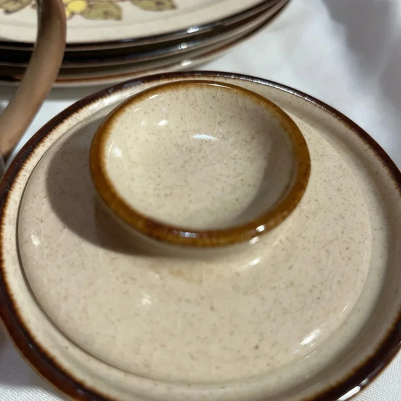 Vintage Yamaka Stoneware Buttertree Dish Set for 3 - Picture 6 of 8